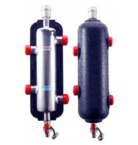 Sprzęgło hydrauliczne 2 obiegi 4 x 1" (60 kW) - zawory z izolacją