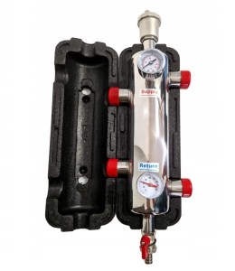 Sprzęgło hydrauliczne 2 obiegi 4 x 1" (60 kW) - zawory, pomiar z izolacją
